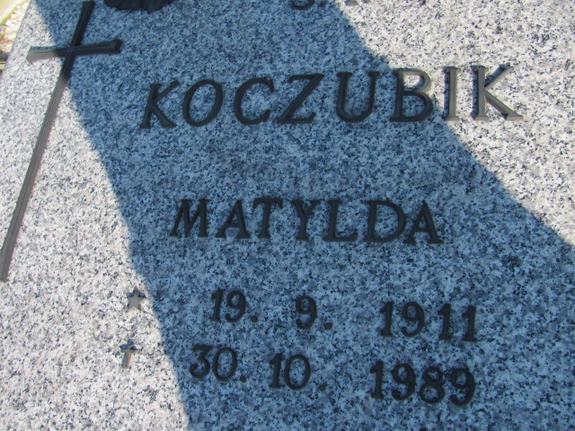 Matylda Koczubik 1911 Kędzierzyn - Koźle - Grobonet - Wyszukiwarka osób pochowanych