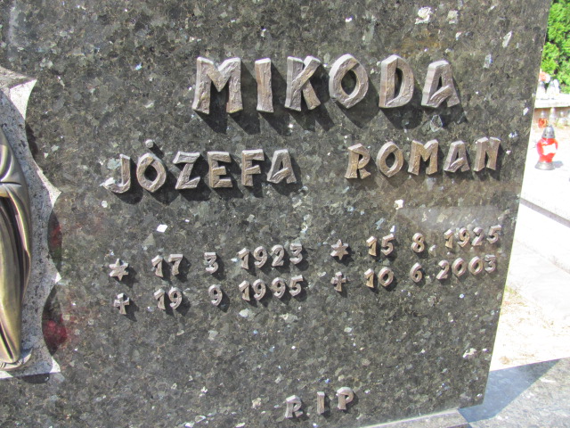 Józefa Mikoda 1923 Kędzierzyn - Koźle - Grobonet - Wyszukiwarka osób pochowanych