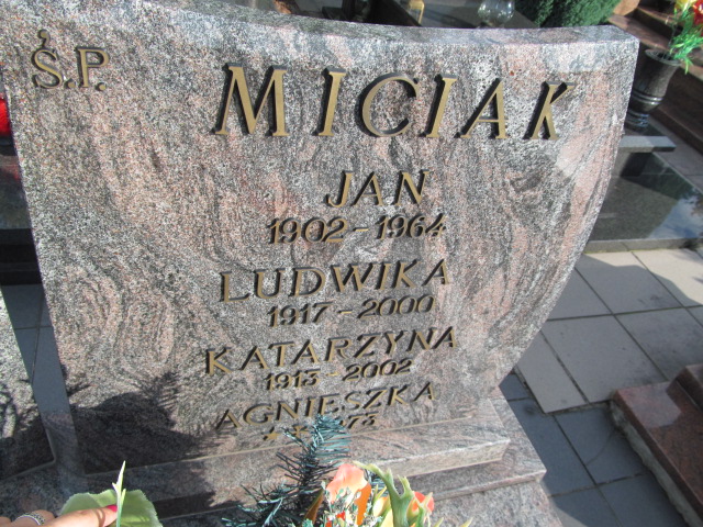 Jan Miciak 1902 Kędzierzyn - Koźle - Grobonet - Wyszukiwarka osób pochowanych