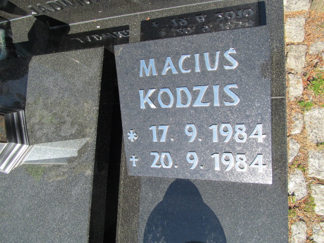 Maciej Kodzis 1984 Kędzierzyn - Koźle - Grobonet - Wyszukiwarka osób pochowanych