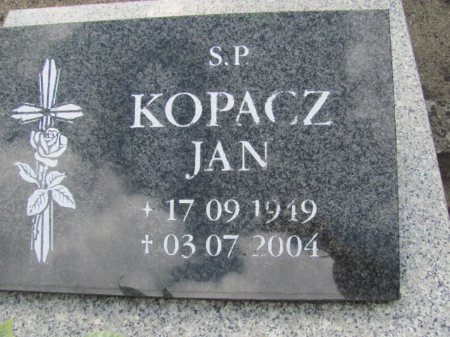 Jan Kopacz 1949 Kędzierzyn - Koźle - Grobonet - Wyszukiwarka osób pochowanych